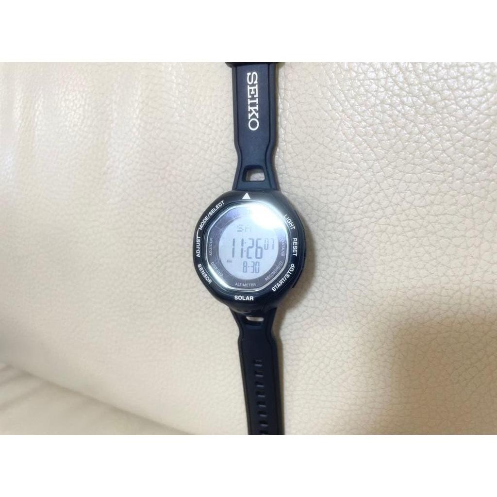 Used SEIKO Solar Digital Watch Black used