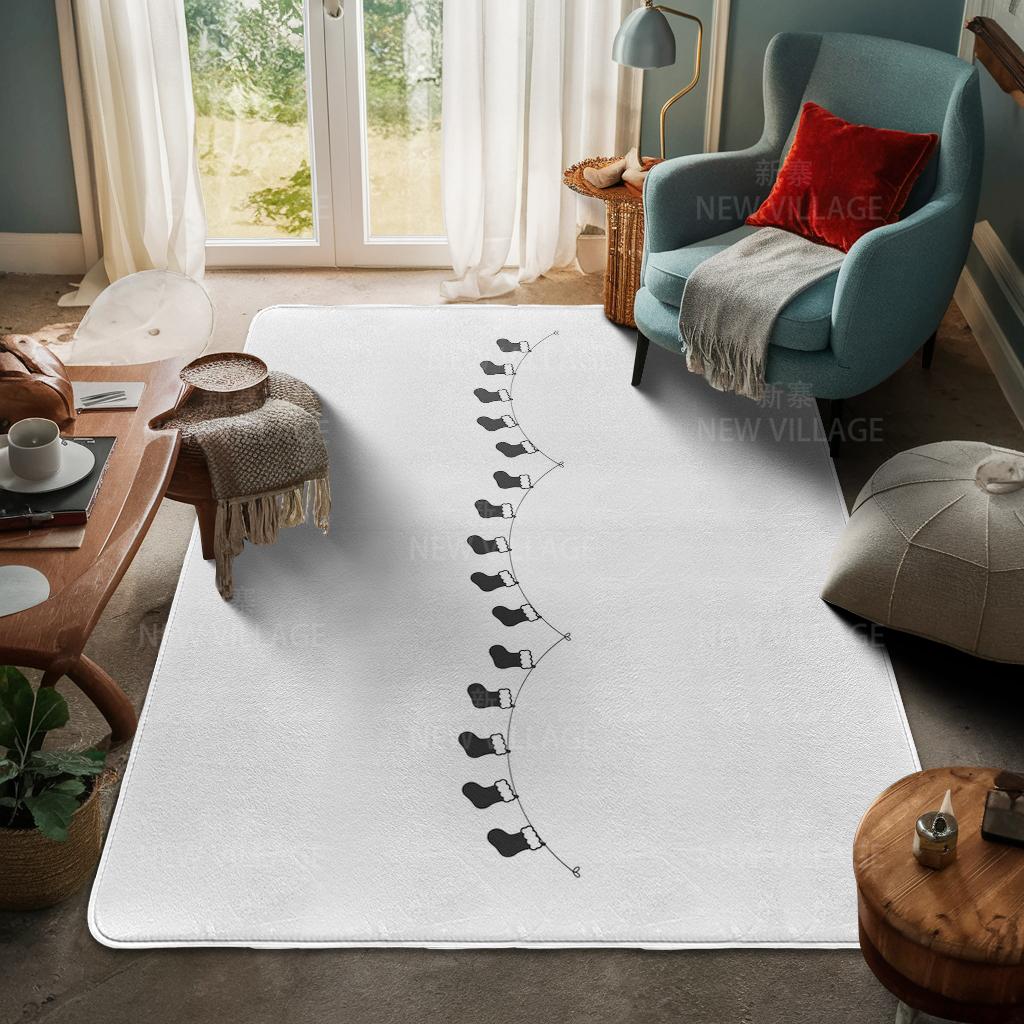 House Entrance Carpet Home Door Mat Living Room Bath Foot Bathroom Non-slip Water Absorption Rugs Bath Merry Christmas Winter