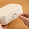 Compact Jewelry Storage Box with Multiple Compartments for Rings, Earrings, and Necklaces - Stylish