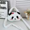Schoolbag cute red panda flower doll plush bag Korean version sweet girl large capacity translucent single backpack