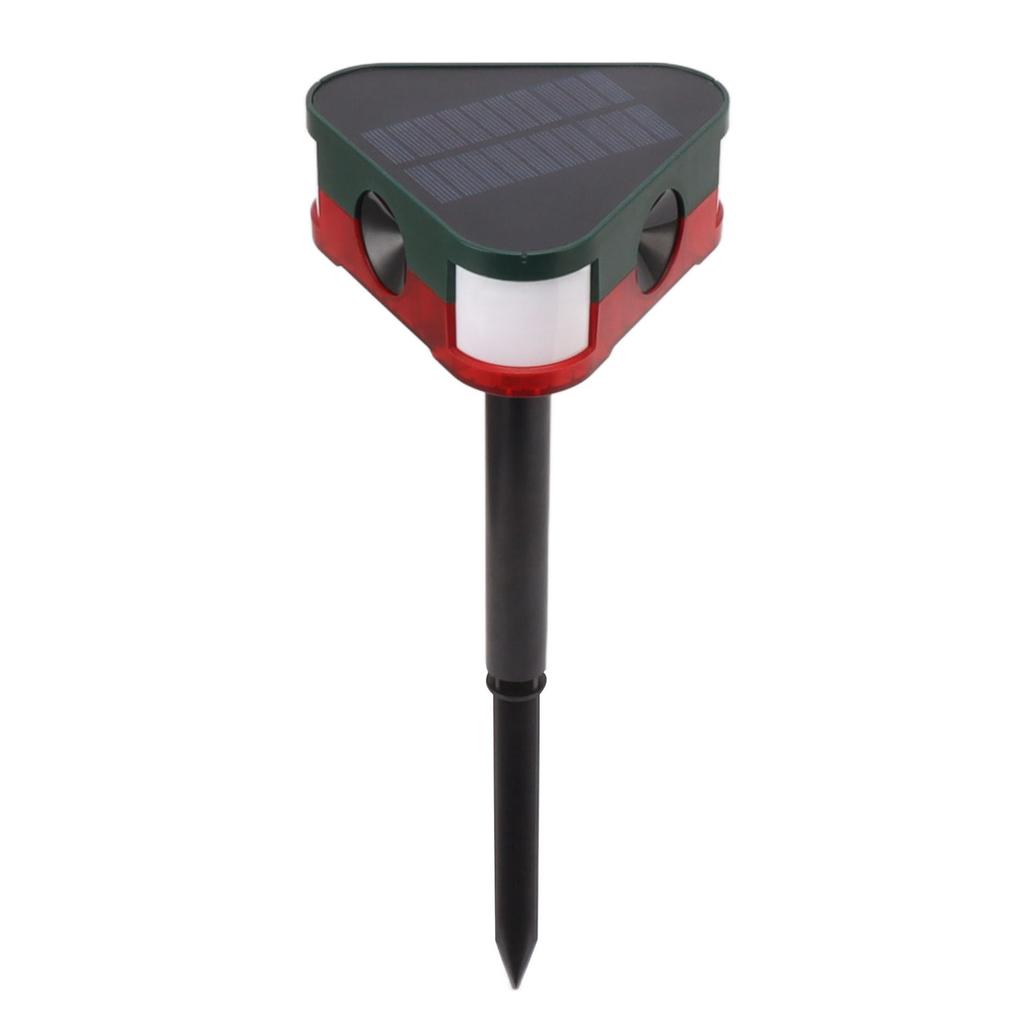 Solar Animal Repeller Alarm Long Range Sound Light Outdoor Infrared Sensor Alarm with Remote