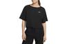 Nike Crop Tops Women's Black Crew Neck Moderate DV7871-010