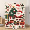 1pc Flannel Blanket Merry Christmas Festive Scene This Shawl/Blanket/Nap Blanket/Sofa Blanket Is Soft Comfortable And Warm Suitabl