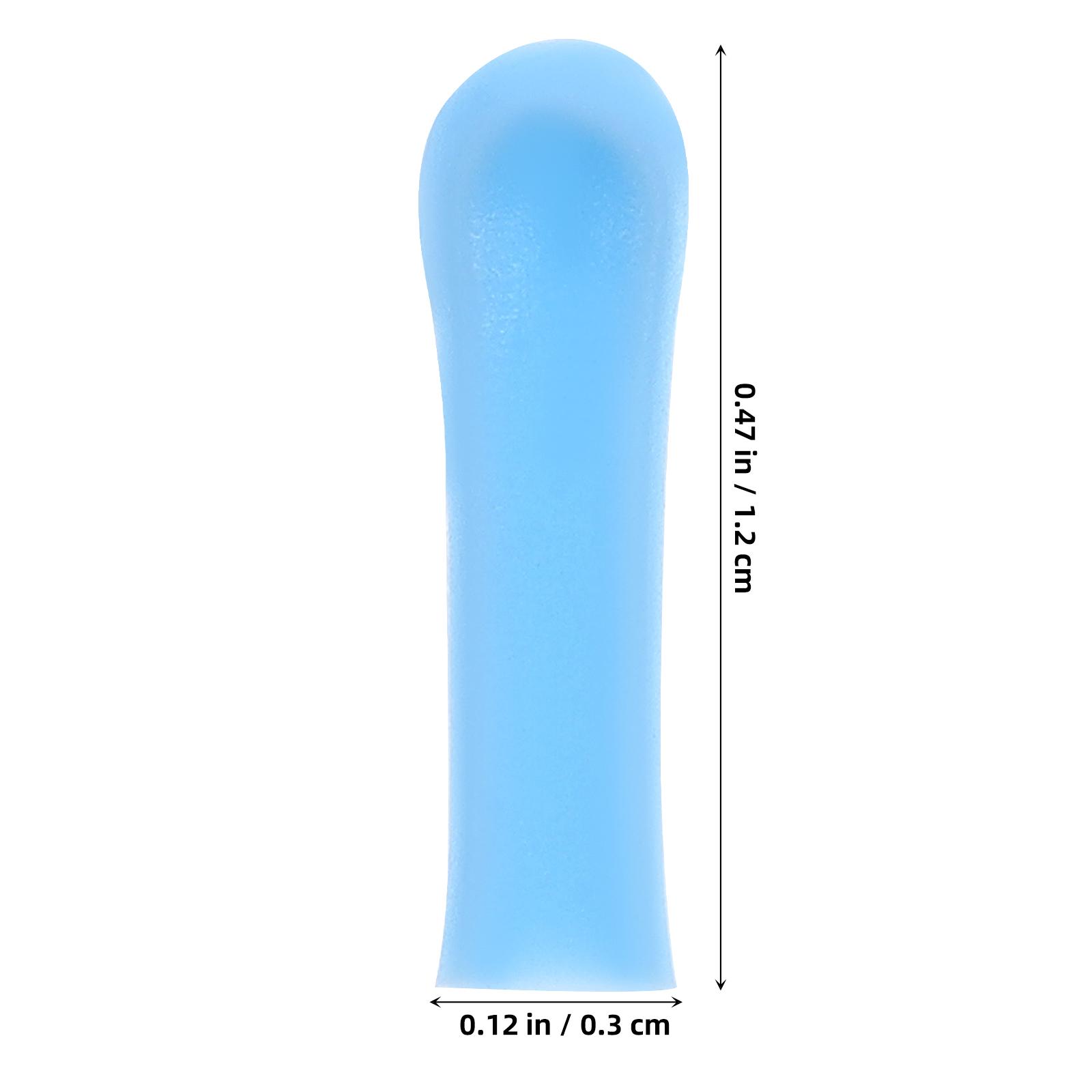 

10pcs Ear Spoon Silicone Covers Blue Replacement Wax Removal Tools Reusable Cleaning Accessories Safe Ear Care Health синій