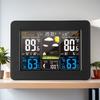 Wireless temperature and humidity meter weather clock home thermometer weather station LCD  wall mounted large color screen