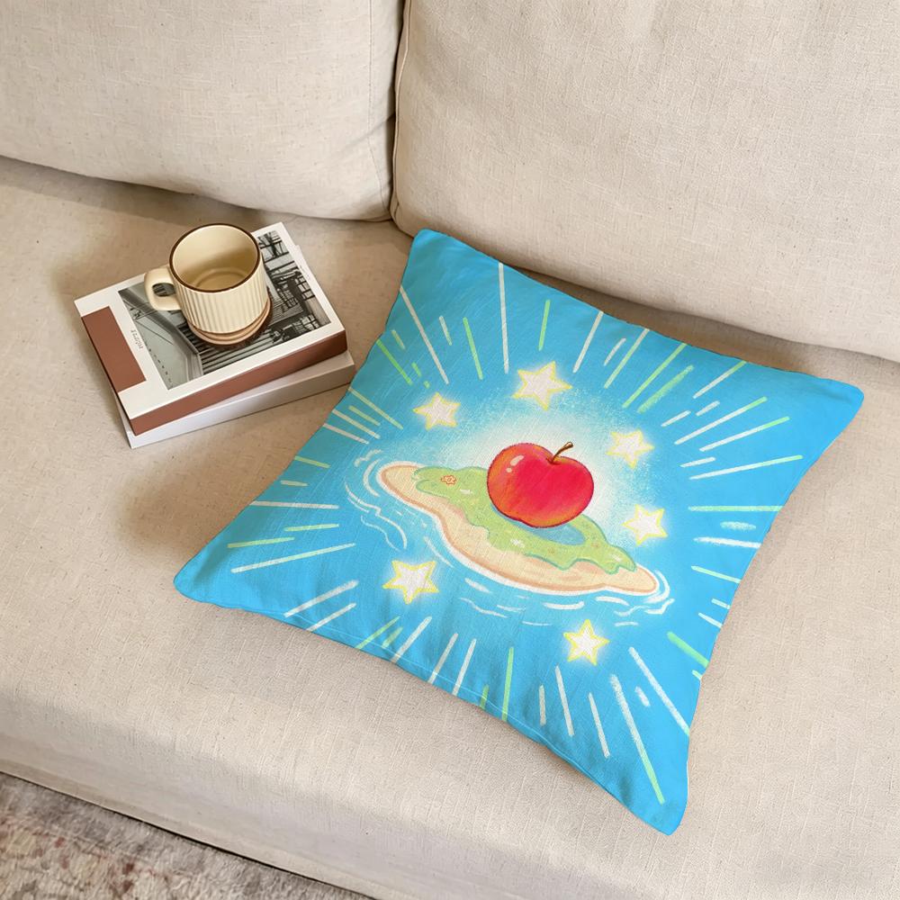 G-Glowing Fruits Cushion Cover Fabric Soft Furnishing,Pillowcase, Cushion Cover, Sofa Pillow, Home Decoration