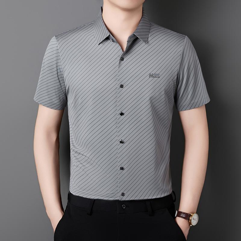 Summer Men's Ice Short Sleeve Shirt Breathable Versatile