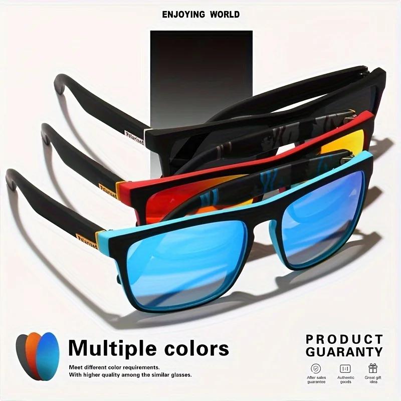 3Pcs Fantasy Cool Classic Polarized Square Fashion Glasses for Men and Women Outdoor Sports Party Vacation Travel Driving
