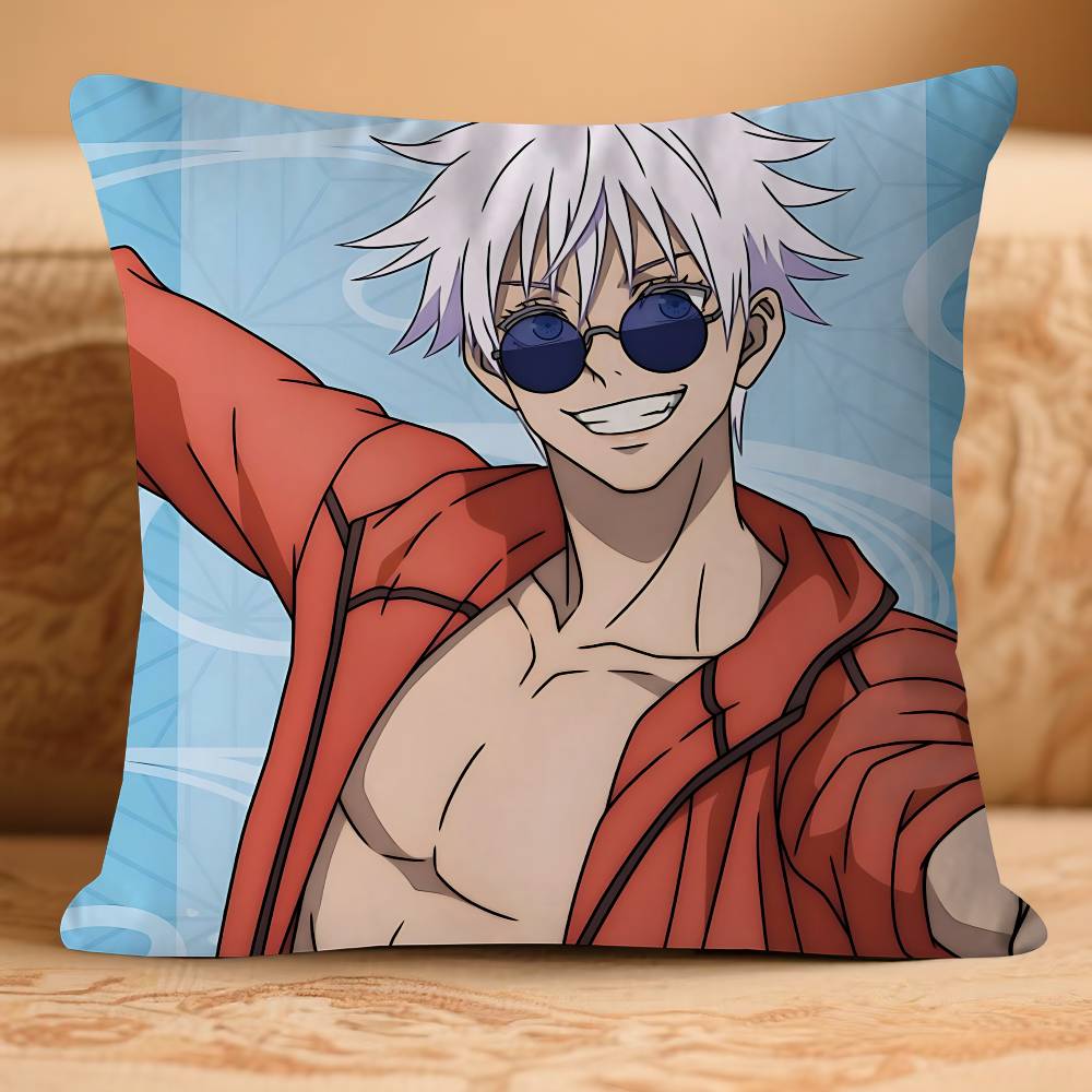 Satoru Anime GojoS Pillow Case Removable Washable Cushion Cover – All-Season Soft Linen