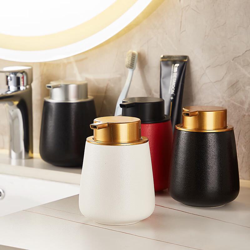 OIMG Frosted Ceramic Pump Dispenser Bottle