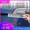 Car Sticker 2025 New Tesla 3D ABS Logo Emblem Letters Car Trunk Badge Rear Letter Label Electroplated For Tesla MODEL 3 Y access