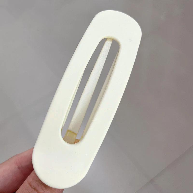 

Корейские акриловые матовые большие заколки для волос, модные однотонные заколки для волос, нескользящие заколки BB, заколки для волос для женщин и девочек, аксессуары для волос белый