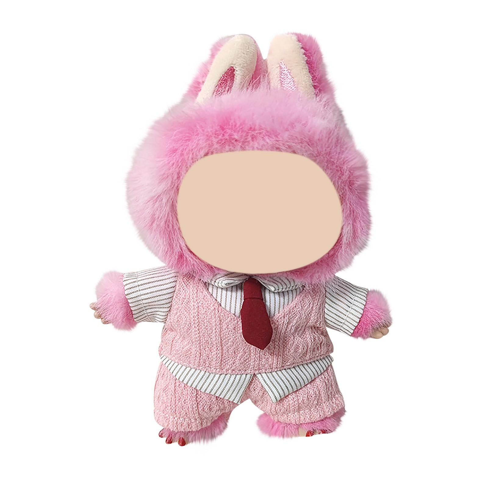 

Милые плюшевые кукольные аксессуары для одежды Плюшевая кукла Подходящие подарки Мультяшная детская кукла Кукольная одежда One Size розовый