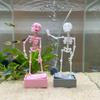 Air Driven Dancing Skeleton Aquarium Bubbler Plastic Movable Oxygen Skeleton  Aquarium Tank