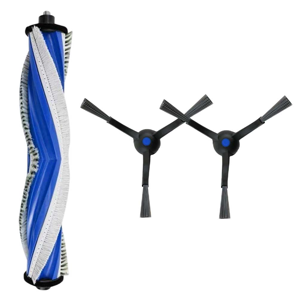 Replacement Brush Kit for ECOVACS For X5 For OMNI For X5 PRO Vacuum Cleaner 1 Roller Brush 2 Side Brushes Easy Fit