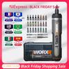 WORX WX242 Mini Electrical Screwdriver Set Smart Cordless Electric Screw Driver Rechargeable With 30 Bit Set Power Drill Tools