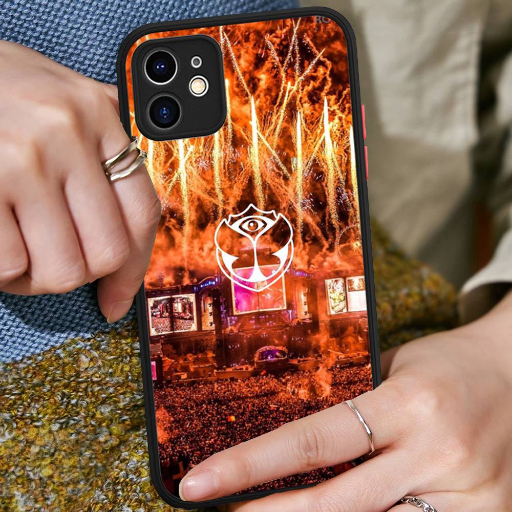T-tomorrowland Logo For iPhone Air 16 15 14 Plus 13 12 11 Pro Max Matte Cover Jelly Shockproof Phone Case