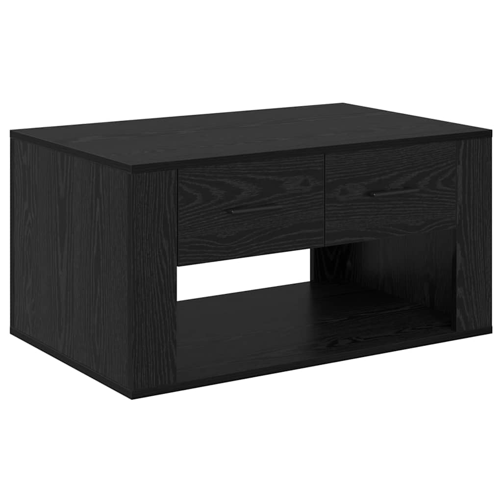 Coffee Table Black Oak Effect 80 X 50 X 40 Cm Engineered Wood