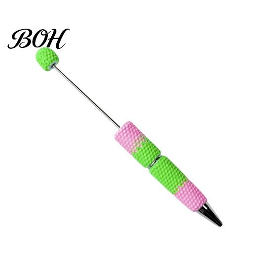 Beadable Ballpoint Pens DIY Pen, Colorful Fancy Beaded Crafting Gift for Students, Party Favors, Creative Office Supplies Novelty Rainbow