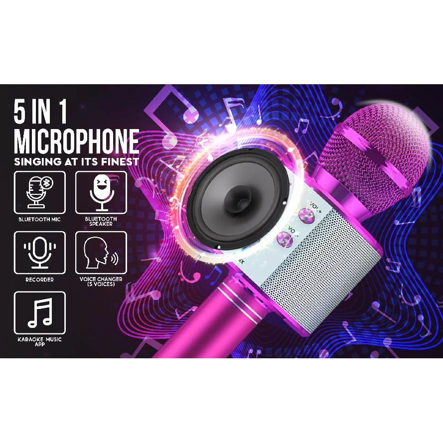 Kids Karaoke Microphone for Girl Toys,Christmas Birthday Gifts Ideas for 3 4 5 6 7 8 9 10 Year Old Girls