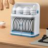 Bymaocar 2-layer Dish Drying Rack Kitchen Drainage Storage Rack, Cutlery Drainer PP Plastic with Detachable Drip Tray Dust-proof