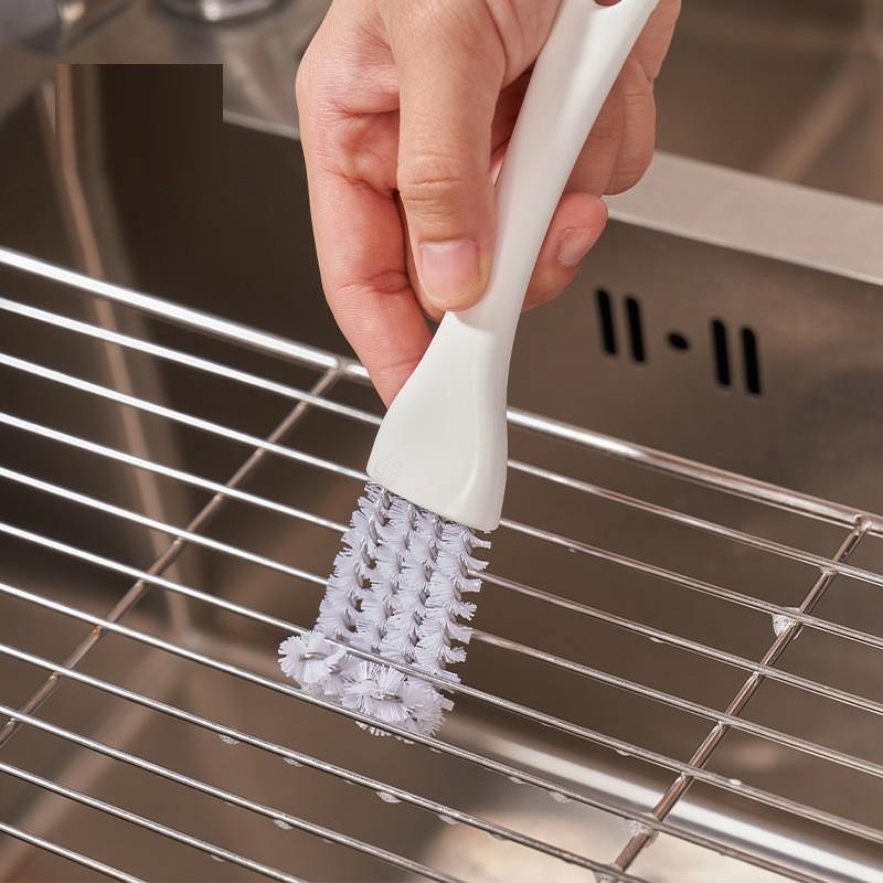 2In1 Portable Grill Brush V-Shaped Hooked Brush And Scraper Multifunctional Barbecue Kit Net Cleaning Brush For Kitchen Gadget