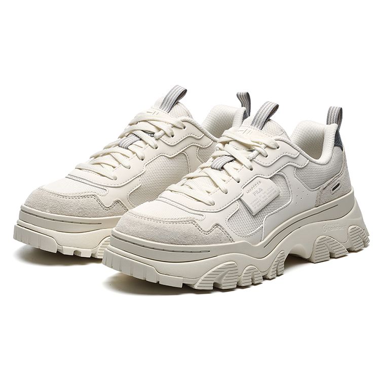 FILA Hike Fabric Synthetic Leather Fashion Retro Low-Top Dad Shoes Women sneaker Off-White F12W134158FSW