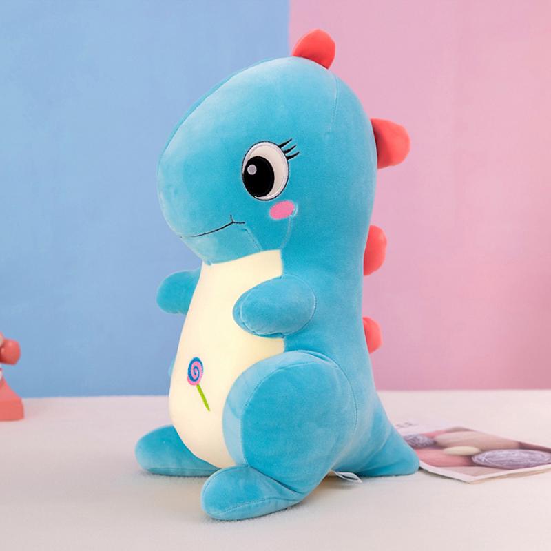 Cute Cartoon Candy Dinosaur Plush Toys Stuffed Adorable Jurassic Dino Dolls Birthday Gifts for Girls Room Decoration
