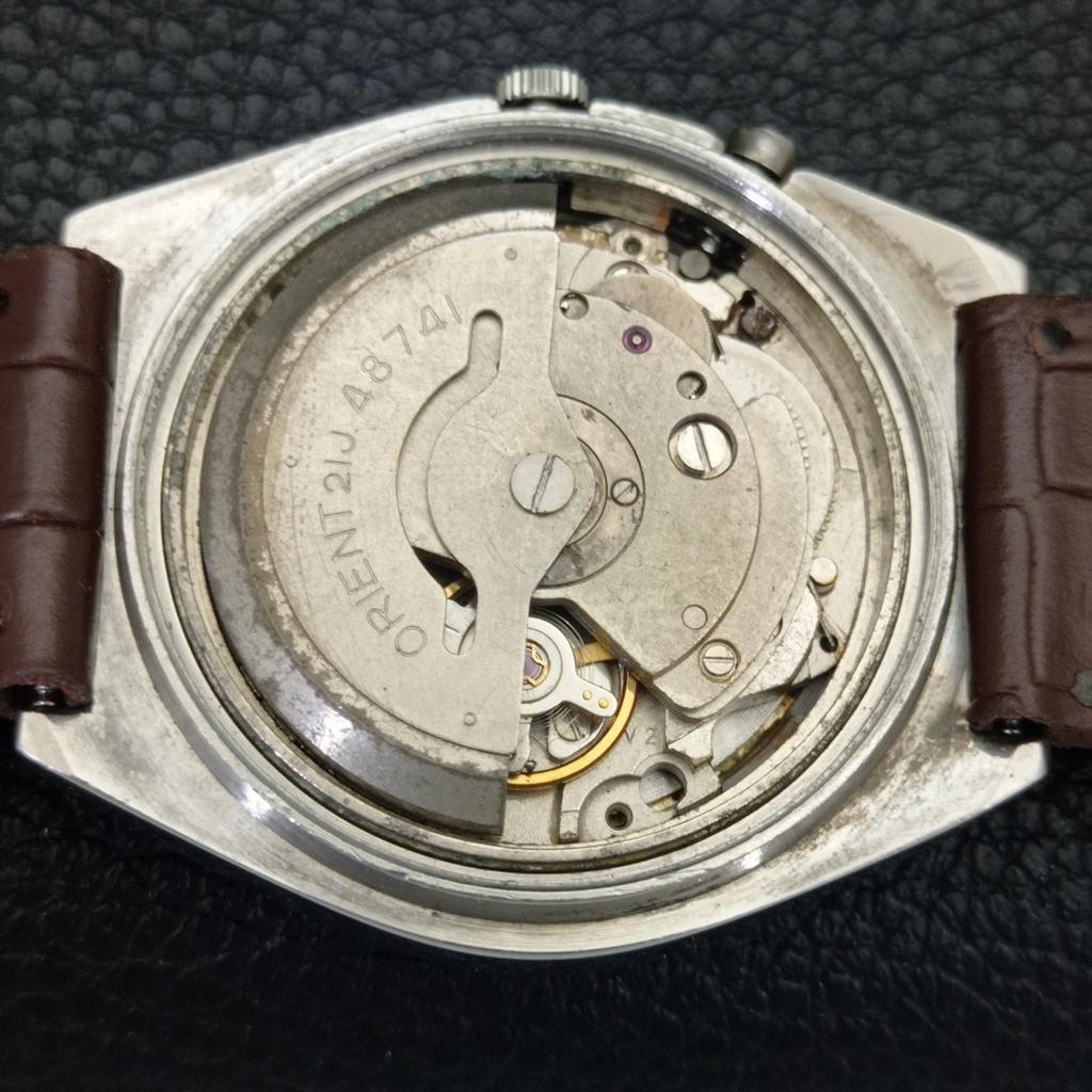 USED VINTAGE ORIENT CRYSTAL AUTOMATIC JAPAN MENS ORIGINAL DIAL WATCH a702258-5 R123-a702258