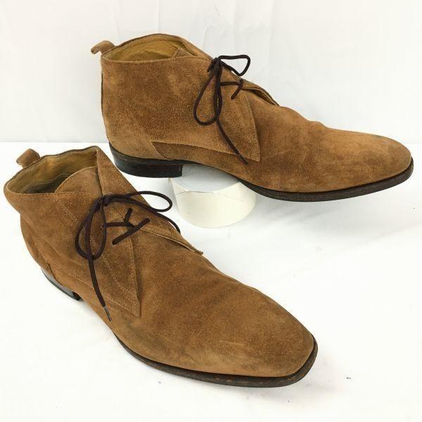 

Di Paolo Italy Made Handmade Suede Chukka Boots Size 8/26.5 Brown Men’s
