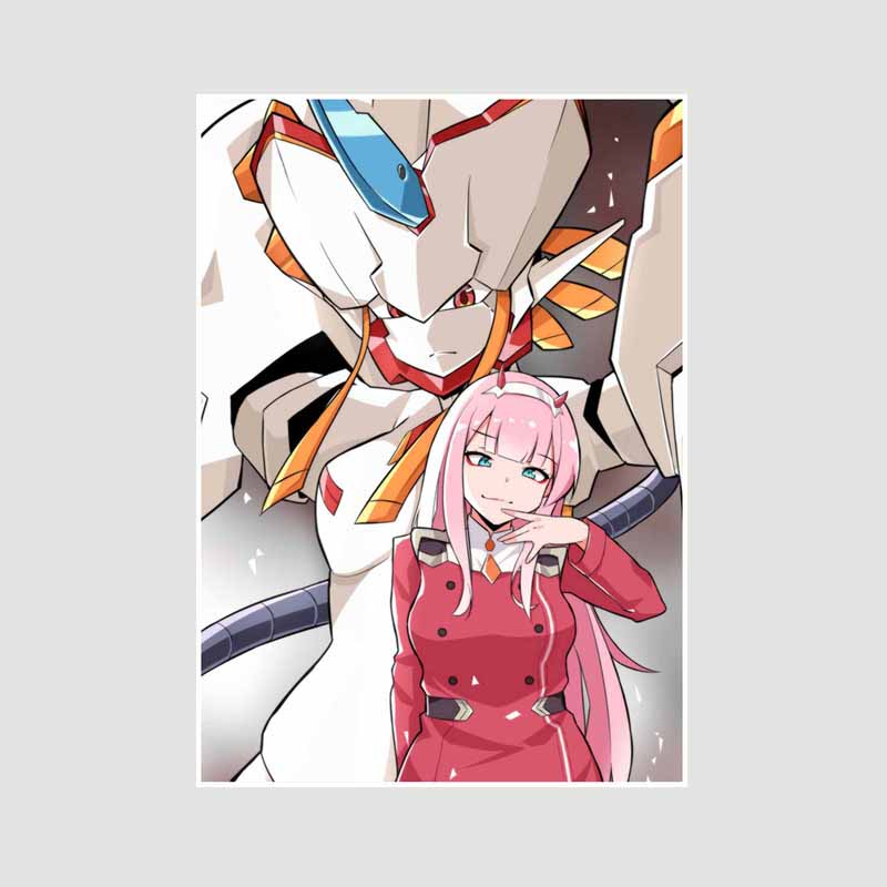 

Аніме-плакати на білому папері Художній живопис Класичне аніме Darling in the Franxx Плакат Home Decor Mural Прикраса вітальні Принти Картинки Подарунки 42x30cm