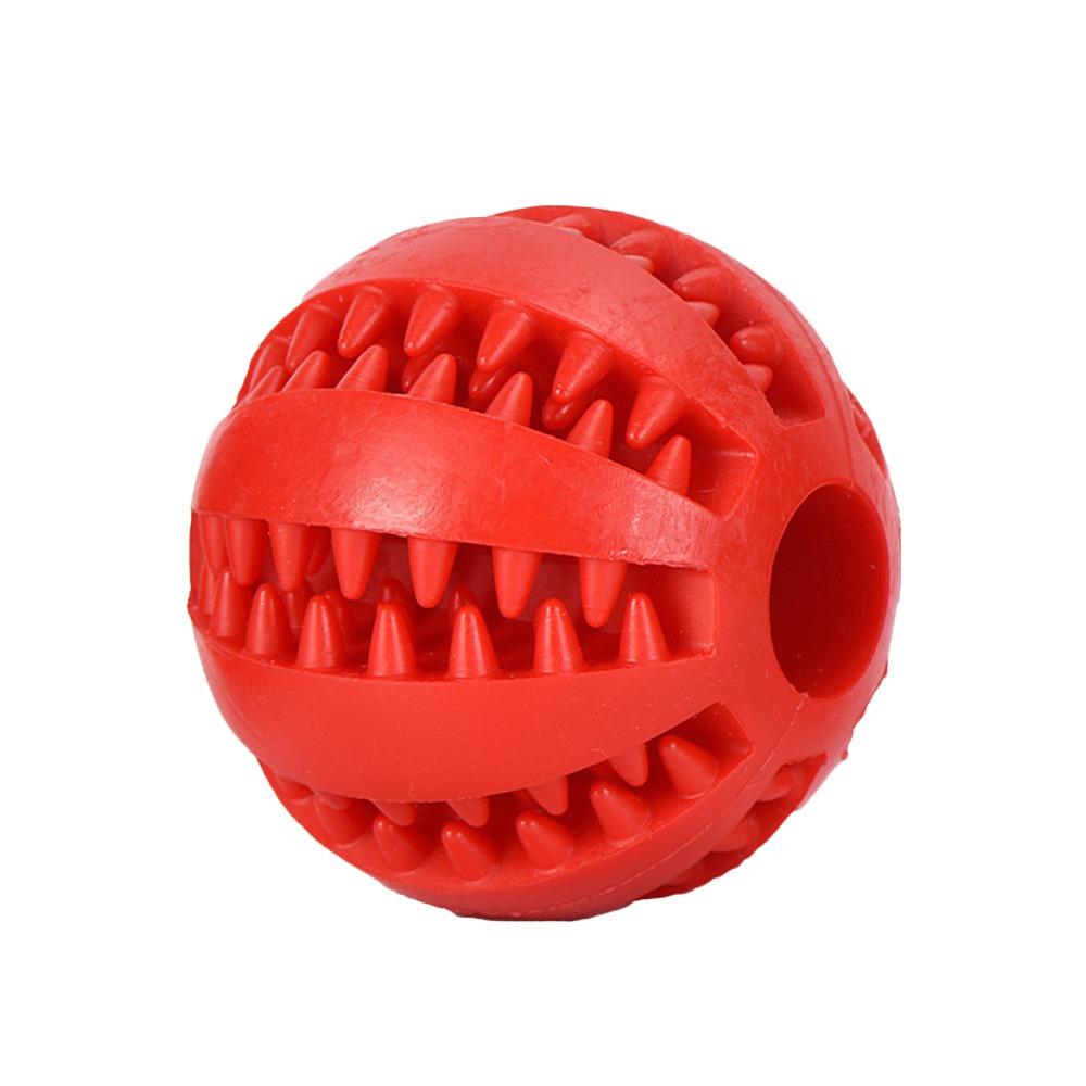 Portable Interactive Dog Ball Tooth Cleaning Treat Feeder Pet Food Feeder Cute Durable Dog Teething