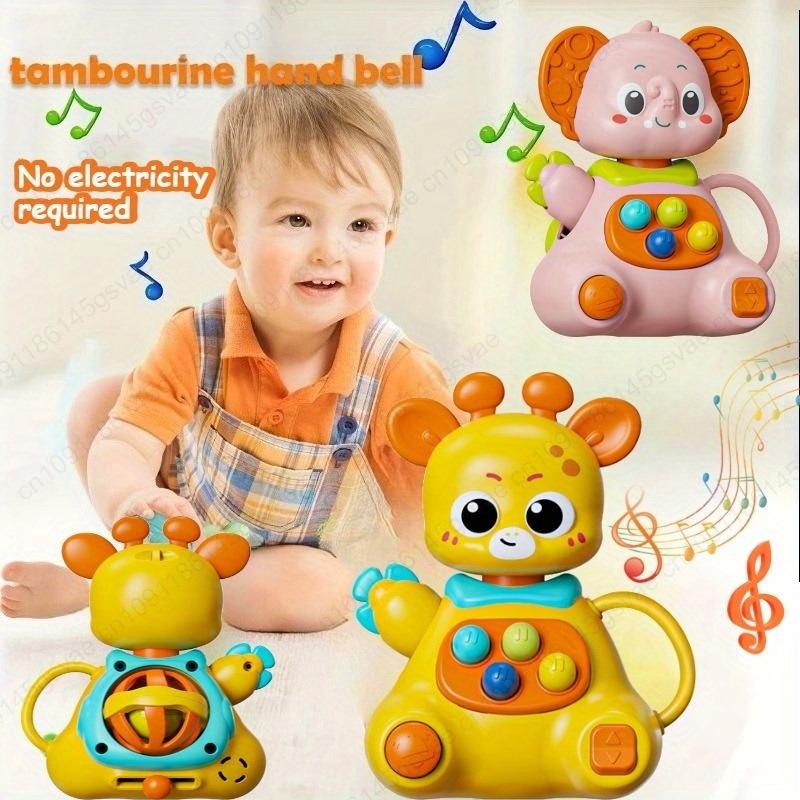 Cute And Interesting Hand-Held Baby Rattle, Puzzle Early Education Elephant/Deer Rattle Plastic Ball, ABS Material