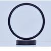 Nordic Circular LED Night Light, Minimalist Ring Soft Table Lamp, Bedroom Bedside Ambient Decor Lamp, Black & White Available