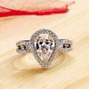 Celebrity Recommended Internet Celebrity Tide Water Drop Pear-Shaped Zircon Ring Women'S Jewelry