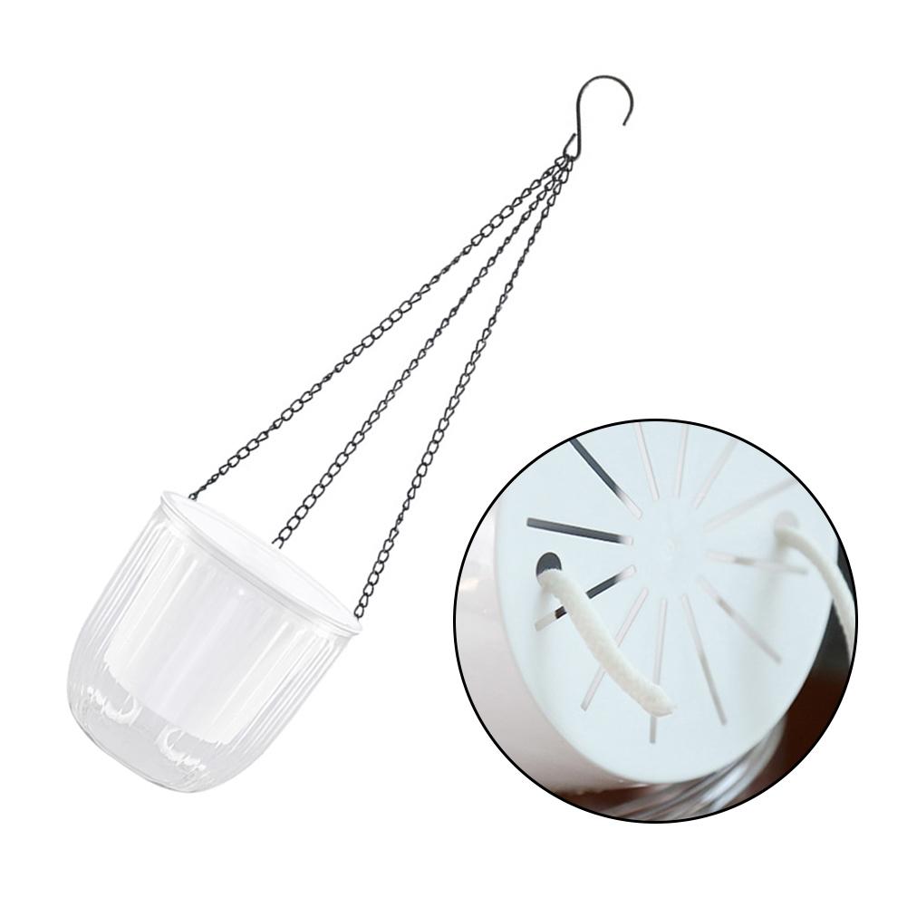 Ästhetischer transparenter Blumentopf Dekorativer Hängekorb Effektives Drainagesystem L-21*20CM Hängepflanzentopf