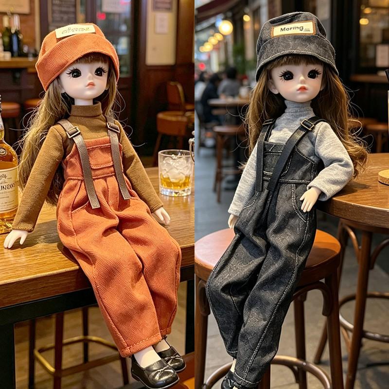 30cm BJD Doll Body With Removable Outfit Set Lolita Style Fashion Playset Teen Girls Collectors