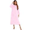 Bata de felpa con cremallera para mujer con capucha térmica larga bata de noche invierno comodidad cremallera reclinable pijama bata de casa ropa casual bata de noche
