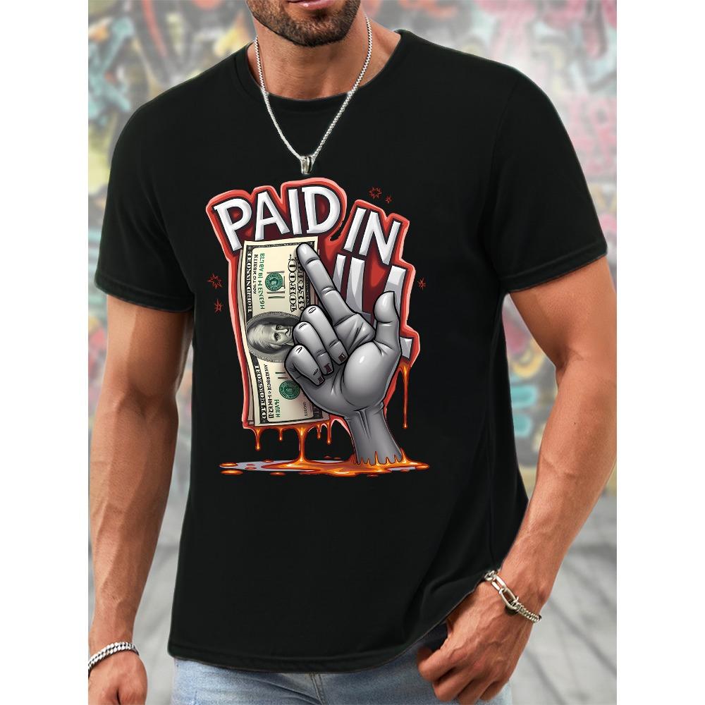 Summer men s fashion pattern short-sleeved T-shirt men s fashion pattern short-sleeved T-shirt S