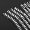 High Borosilicate Glass Straws10 Pack: 4 Straight 4 Bent Reusable Drinking Straws With 2 Cleaning Brushes for Cocktails Kitchen Home Restaurant21.5cm