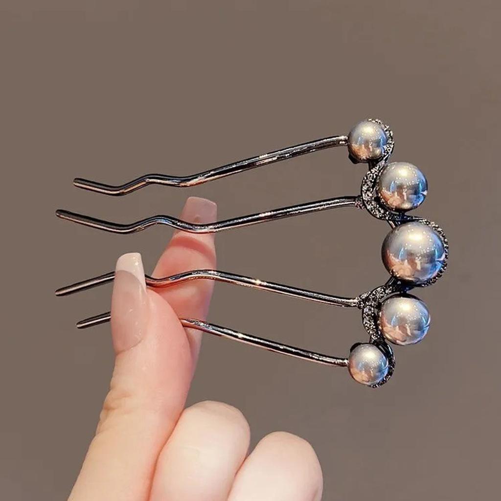 U Shaped Hairpin For Women Trendy Exquisite Pearl Hair Stick Elegant Jewelry Hair Pin Girls Trendy Daily Life Hair Accessories