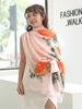 High Quality Elegant Women Silk Scarf Sarong Beach Wrap Long Shawl Satin Floral Print Bandana Hijab Mujer Scarve Foulard Pareo