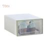 VANA HOME DECOR Stapelbarer staubdichter transparenter Klapp-Schuhaufbewahrungsbox-Organizer