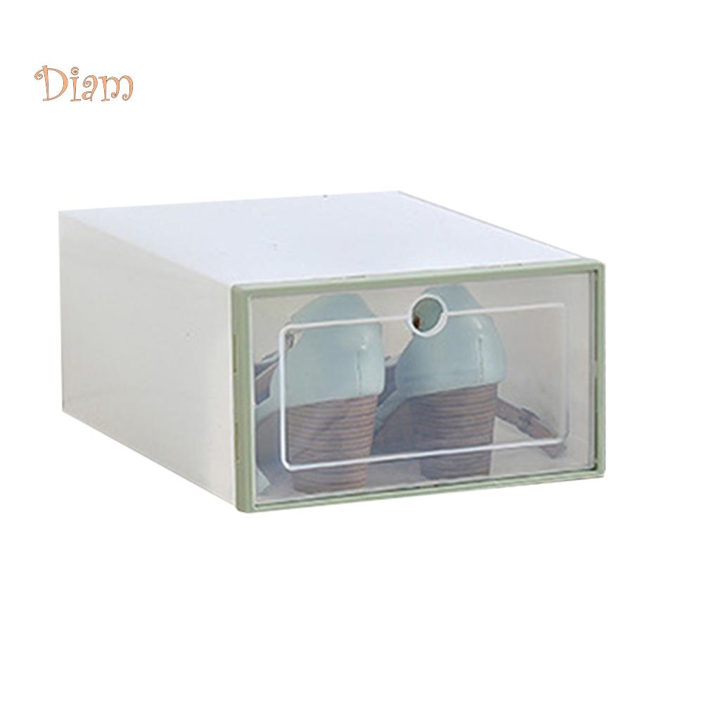 VANA HOME DECOR Stapelbarer staubdichter transparenter Klapp-Schuhaufbewahrungsbox-Organizer