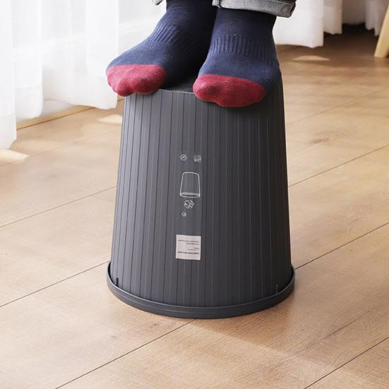 2PCS Garbage Can with Pressure Ring Design Waste Bin Large Capacity Portable Strong Load Capacity Trash Bin for Home Bedroom Bathroom Kitchen