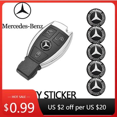Car Sticker 2025 Hot For Benz Car Key Control Stickers Emblem Accessories For Mercedes Benz AMG E S C A B Class GLE GLS CLS GLC 