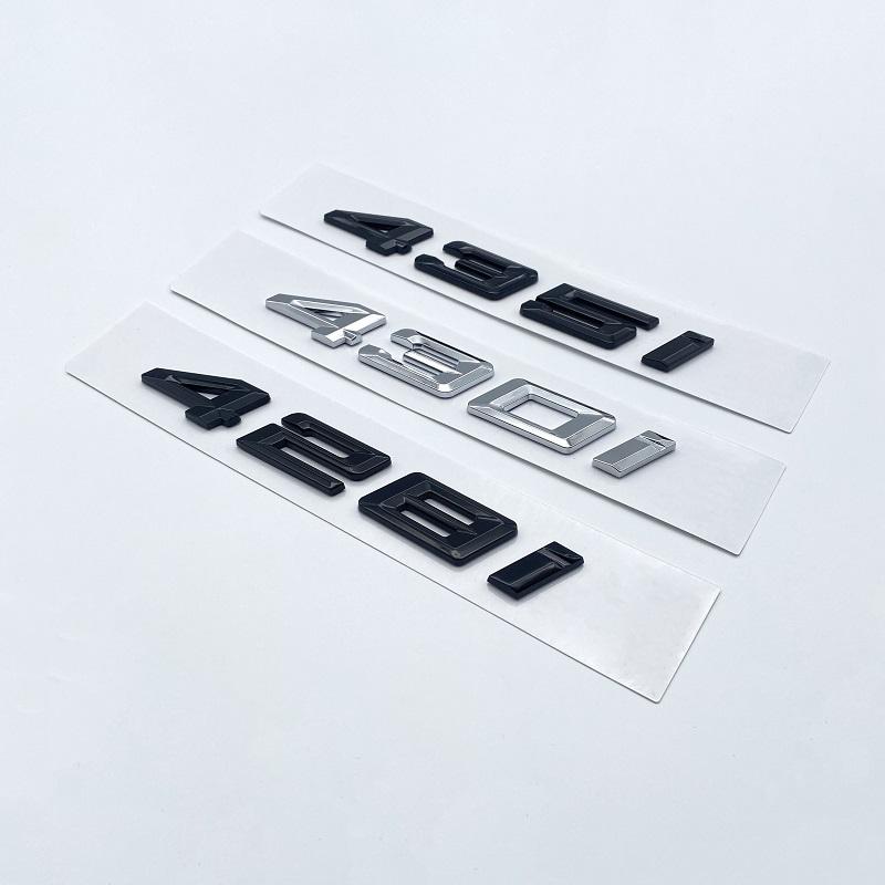 AAXK1 3D Chrome Black 418i 420i 428i 430i 435i 440i Letters Numbers Emblem Sticker Car Trunk Badge F32 F33 F33 F36 G22 G23 Accessories