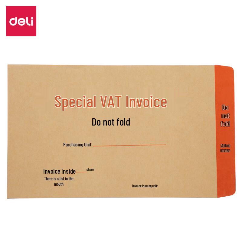 Deli 25202 Kraft Paper VAT Invoice Envelopes
