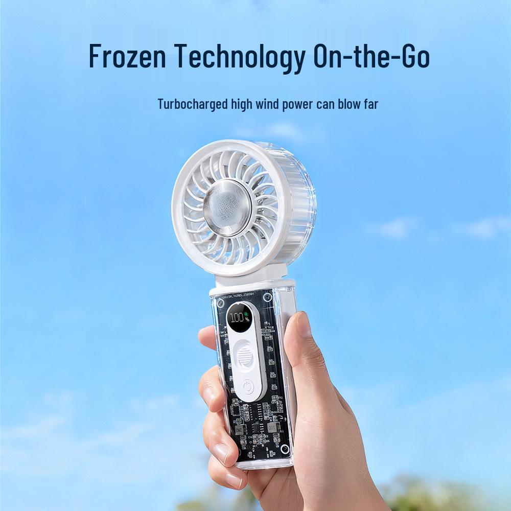 2026 Portable High-Speed Neck-Hanging Cooling Fan with Folding Handheld Design
