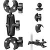 Double Head Super Clamp Kit For Insta360 Motorcycle Bicycle Double Clip Crab Clamp Bracket for GoPro Action Camera Accessories